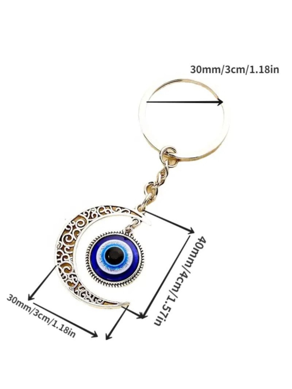 Evil Eye Moon Keychain - Picture 3 of 5